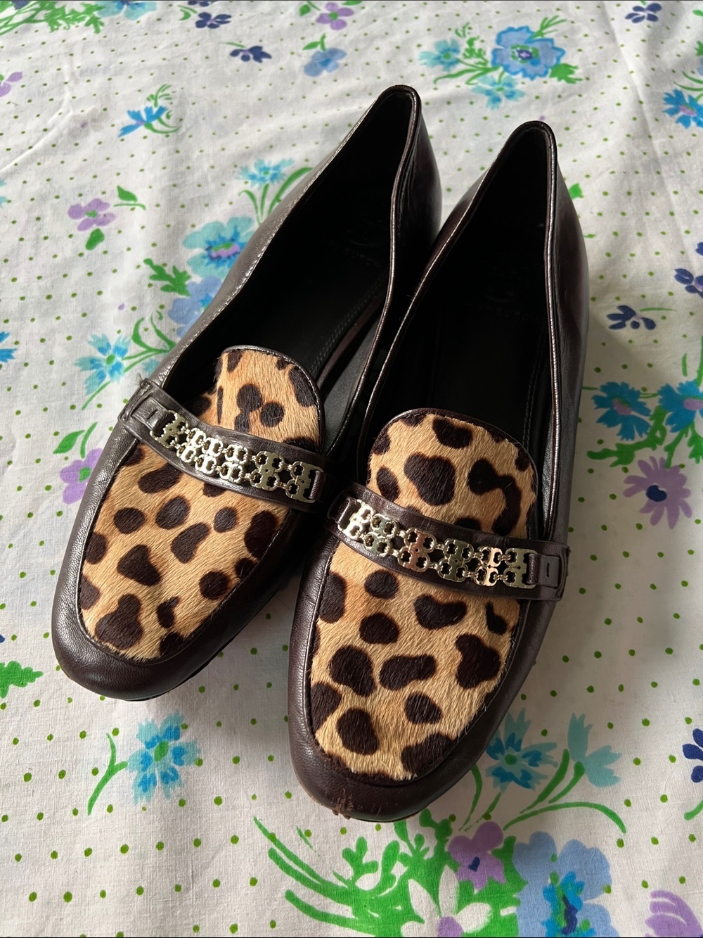 Tory Burch -Gemini Link Leopard and Leather Loafer - 8